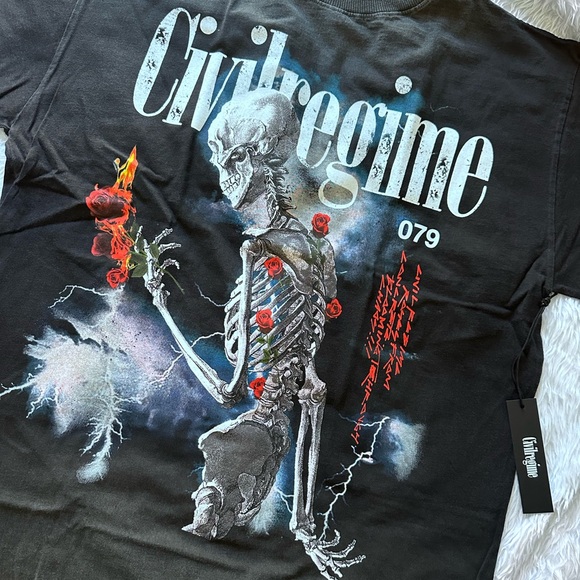 NIB CIVIL REGIME REAP IN THE STORM TEE IN VINTAGE BLACK SZ M (RARE! ) - Picture 5 of 7